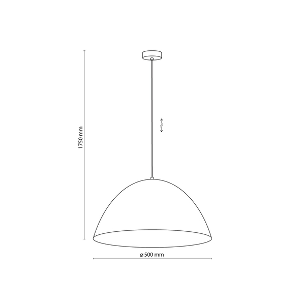 Faro New biała lampa wisząca szerokość 50cm