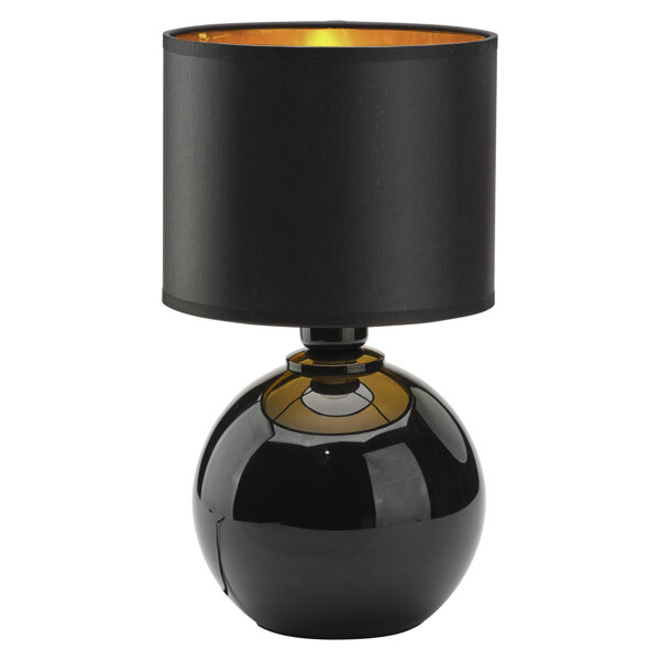 Lampa nocna na biurko czarno-złota z abażurem E27 PALLA SMALL 5068